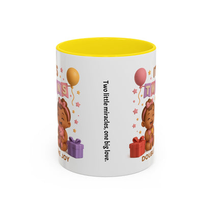 Twins Celebration Coffee Mug – Double the Joy, Gifts for New Parents, Baby Shower Favor, Sibling Gift, Cute Mug for Twins