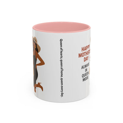 Queen Mode Mother's Day Coffee Mug | Stylish Black Accent Design