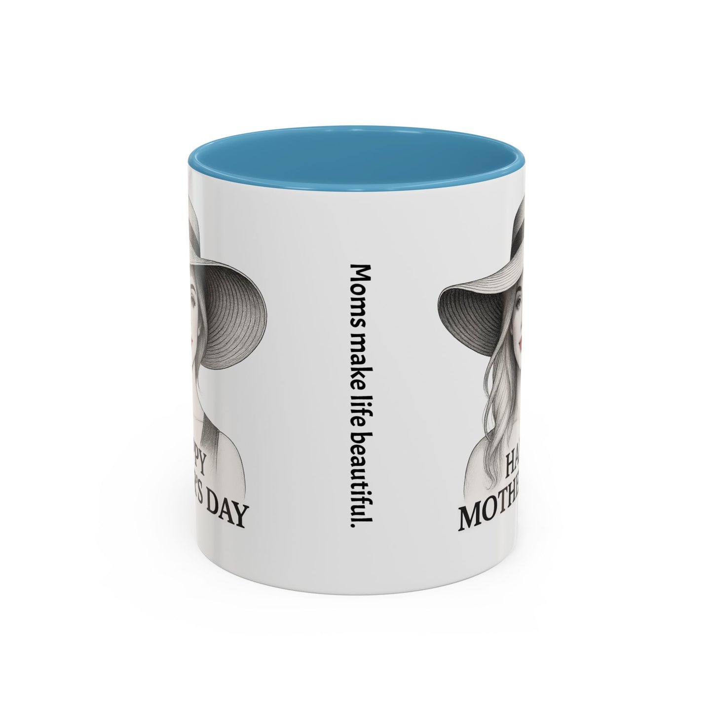 Happy Mother's Day Accent Coffee Mug - Stylish Gift for Moms