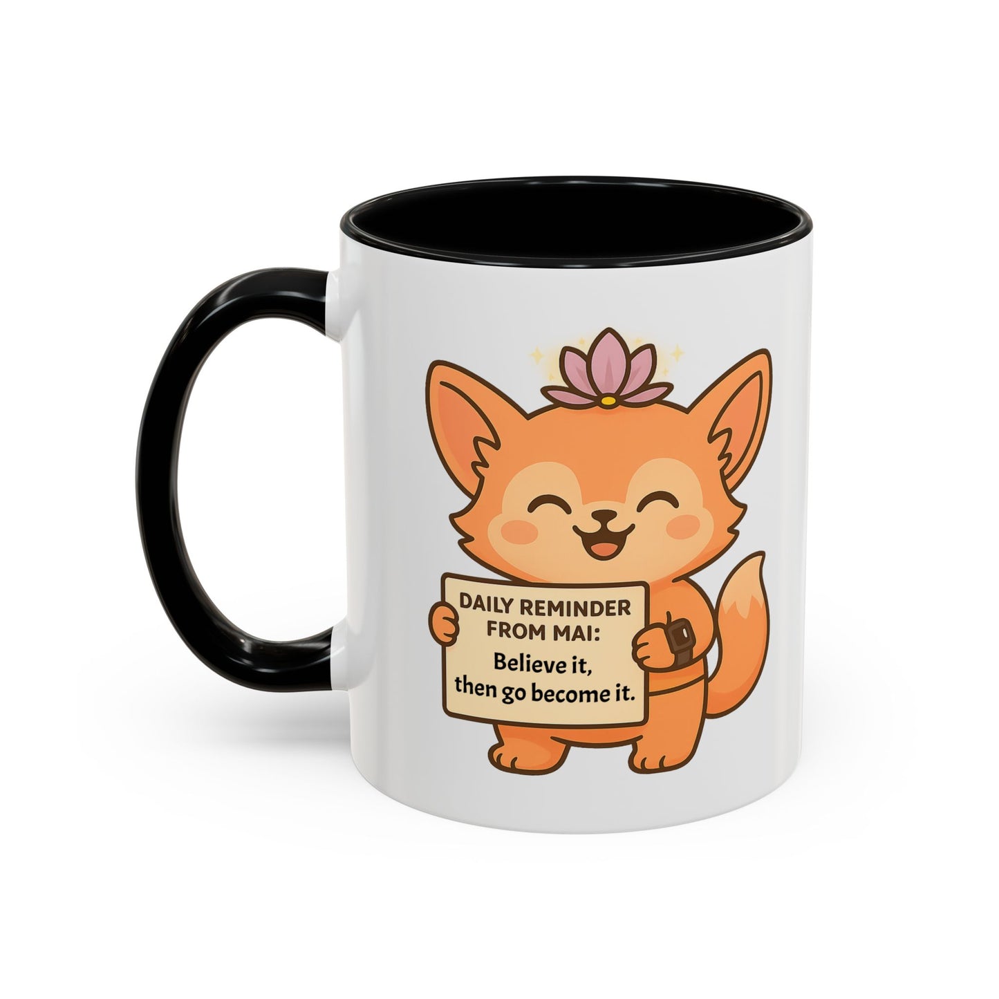 Cute Motivational Coffee Mug, Inspirational Gift, Daily Reminder from Mai Mug, Cat Lover Gift, Coffee Lover's Companion