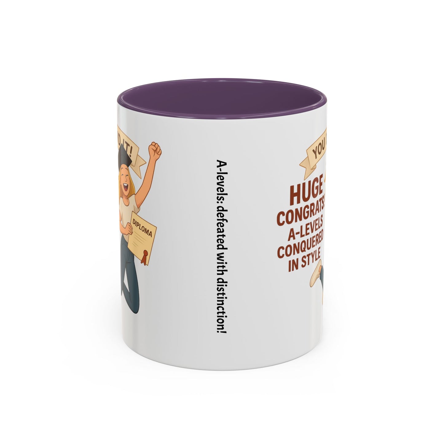Celebratory Graduation Coffee Mug - 'You Did It!' A-Levels