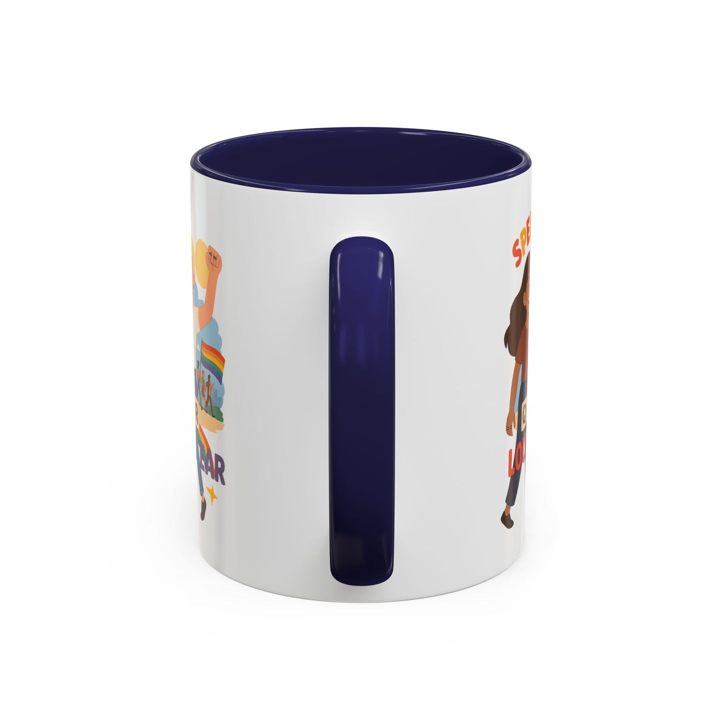 LGBTQ+ Pride Accent Coffee Mug - 'Spell It Queer Loud and Clear' - 11oz & 15oz