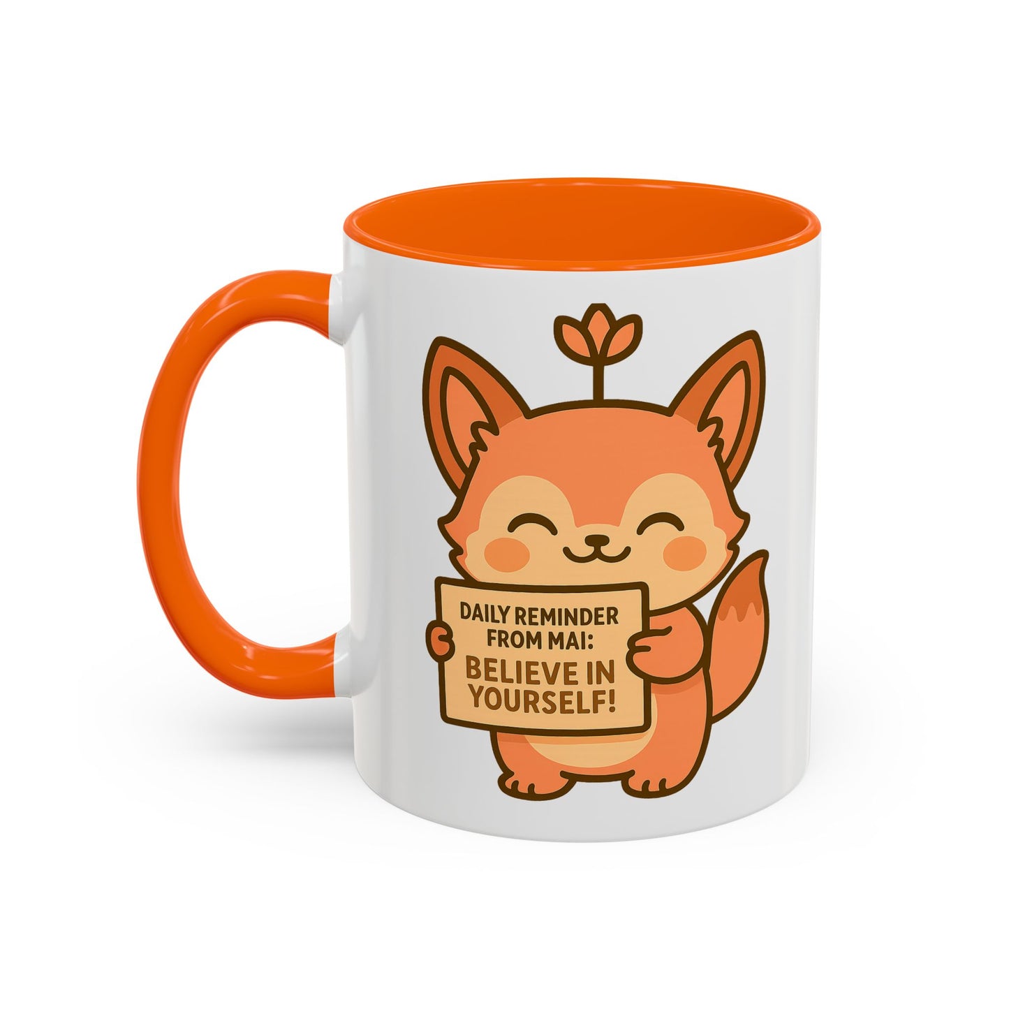 Motivational Accent Coffee Mug - 'Trust Your Intuition' & 'Believe In Yourself!'