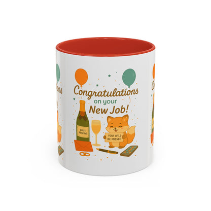 Congratulations New Job, Office Gift, Funny Coffee Cup