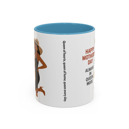 Queen Mode Mother's Day Coffee Mug | Stylish Black Accent Design