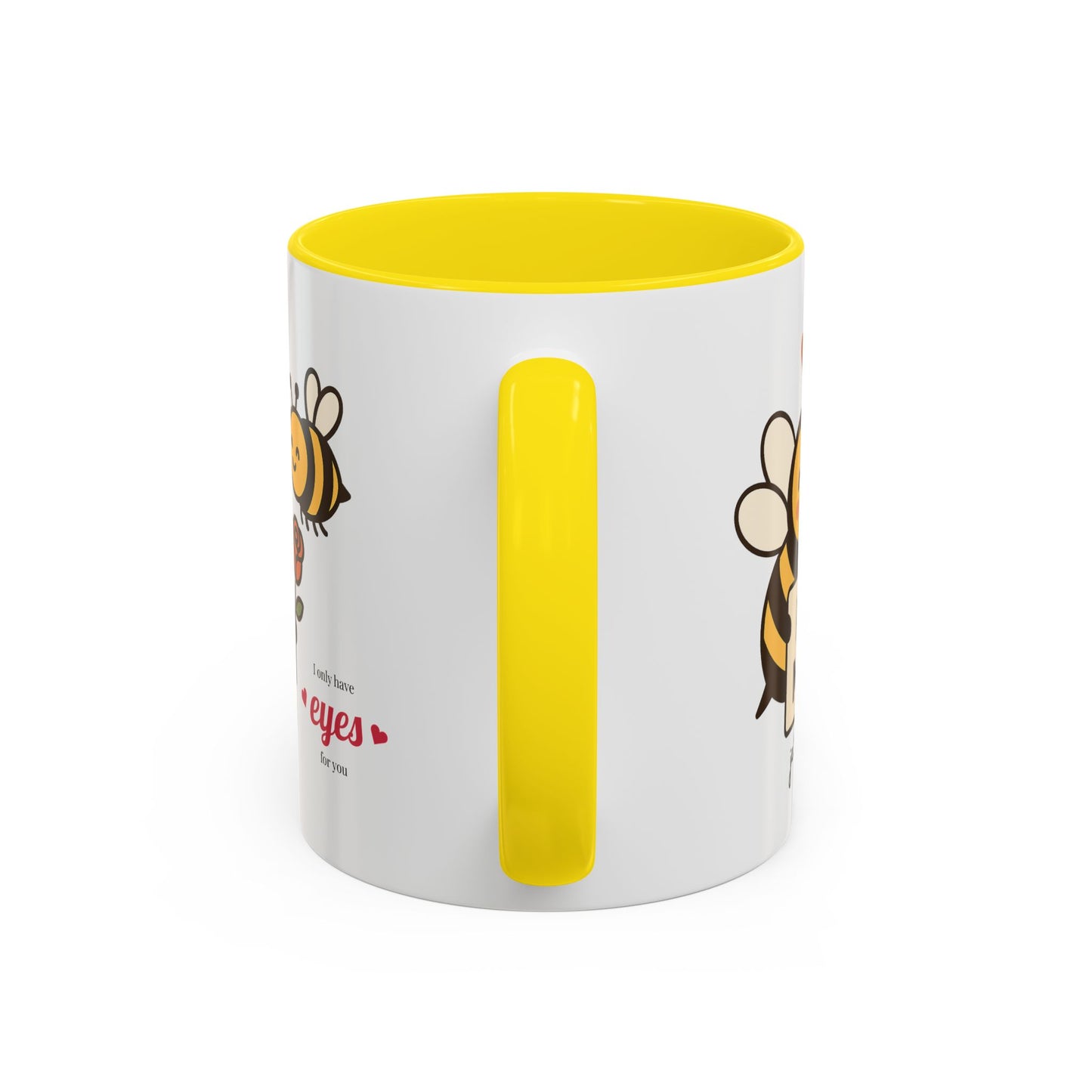 Bee Mine Accent Coffee Mug - Buzzing with Love, Cute Gift for Valentine’s Day, Best Friend, Love, Bee Lovers, Cozy Mornings