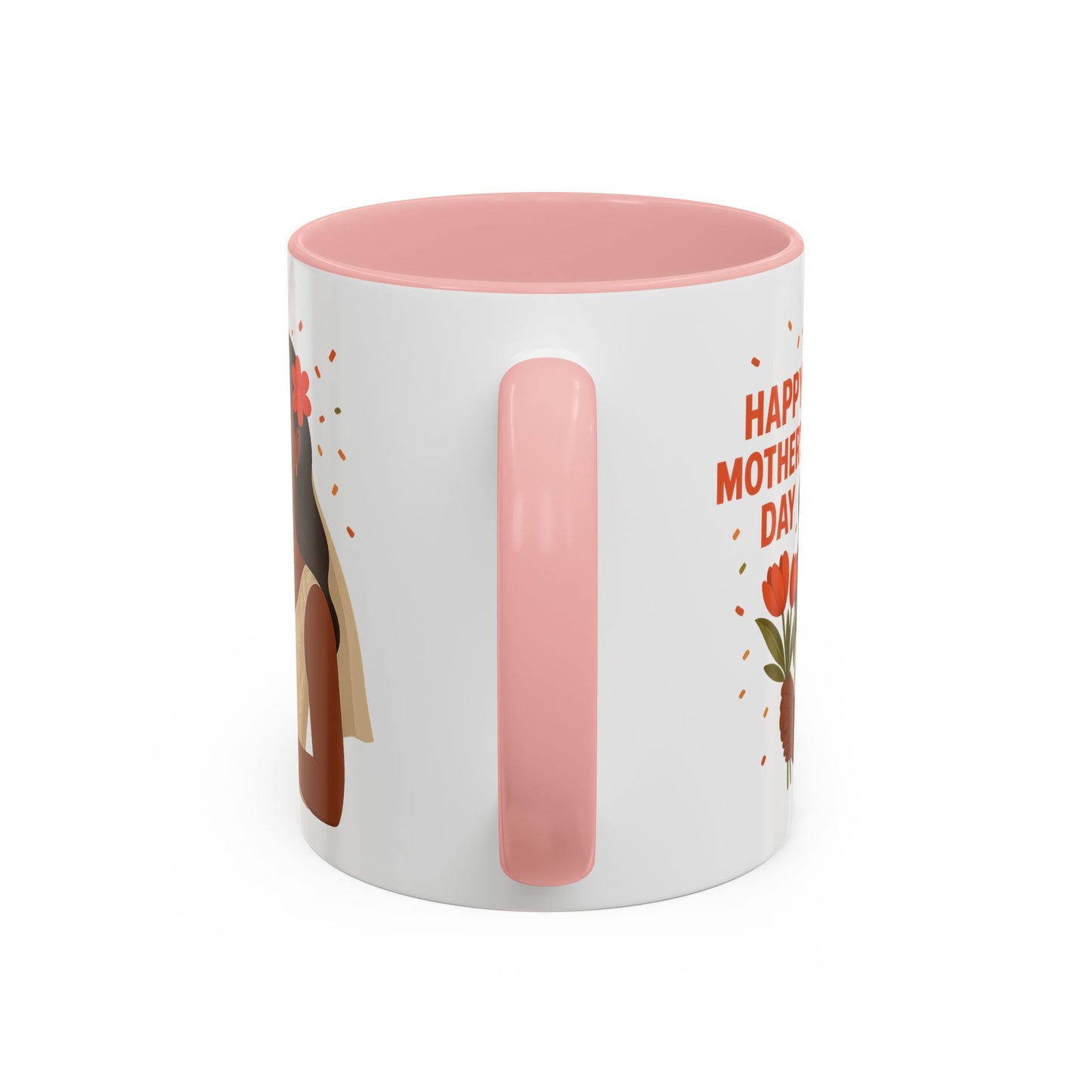 Elegant Mother's Day Accent Coffee Mug - Floral Gift, Tea Mug, Personalized Drinkware, Inspirational Cup, Birthday Present