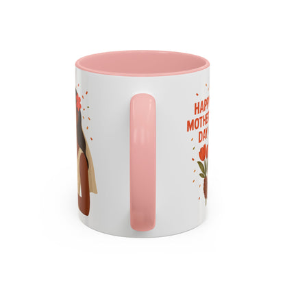 Elegant Mother's Day Accent Coffee Mug - Floral Gift, Tea Mug, Personalized Drinkware, Inspirational Cup, Birthday Present