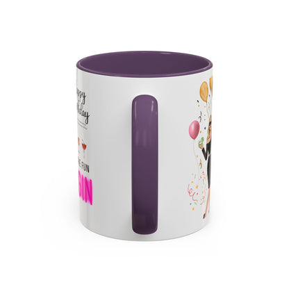Birthday Celebration Accent Coffee Mug - Let the Fun Begin, Unique Gift, Party Mug, Cute Birthday Present, 11oz 15oz