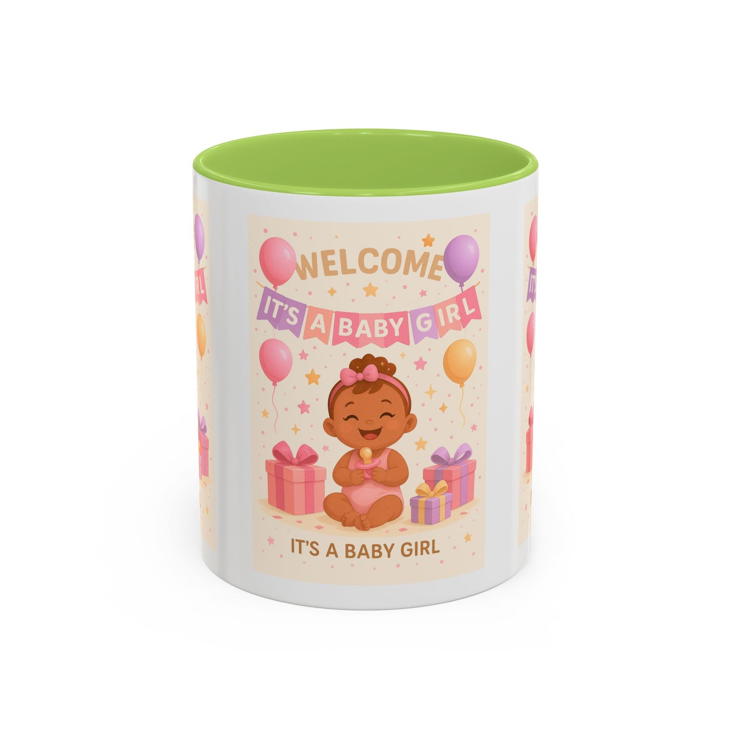Personalized Baby Girl Welcome Mug - Cute Baby Design