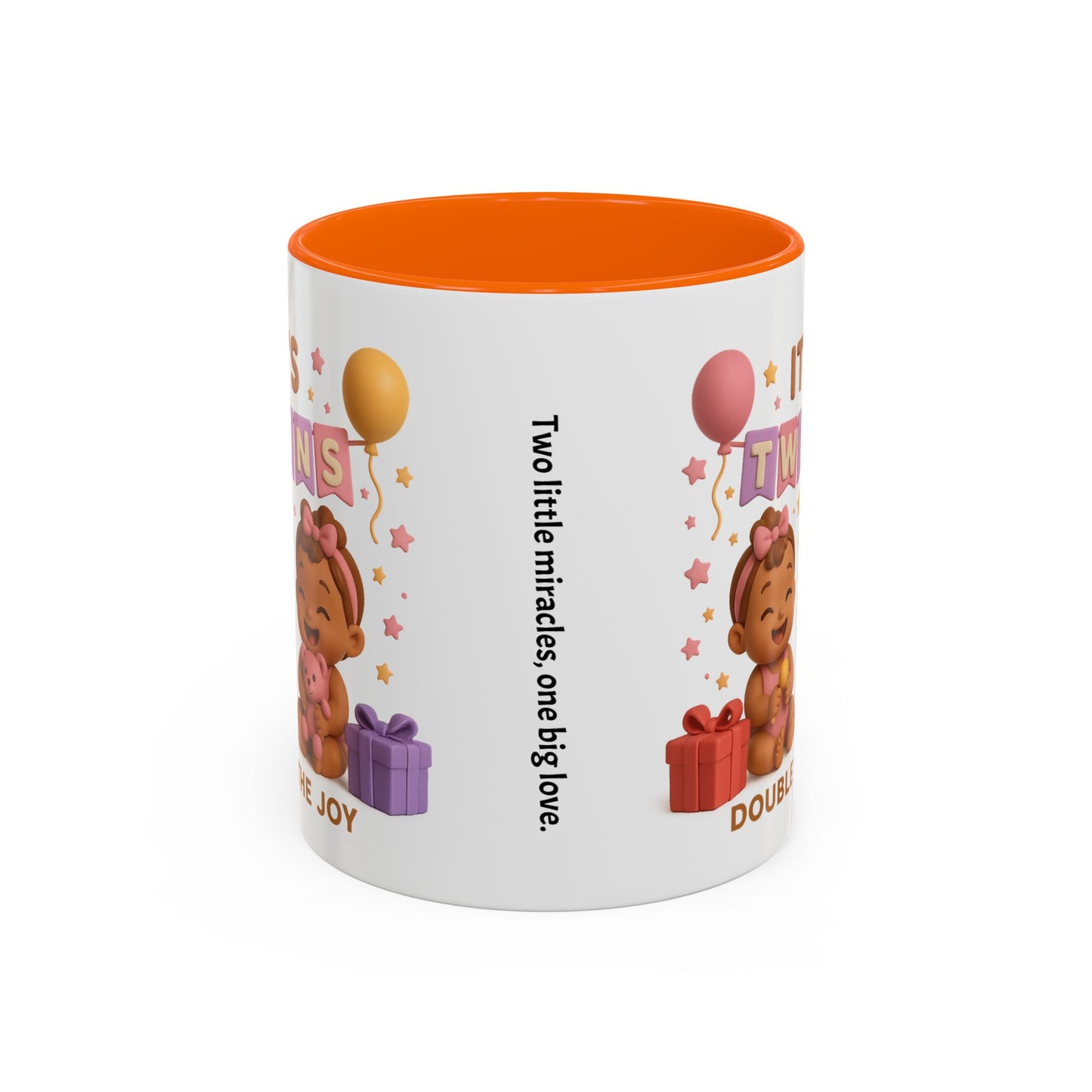 Twins Celebration Coffee Mug – Double the Joy, Gifts for New Parents, Baby Shower Favor, Sibling Gift, Cute Mug for Twins