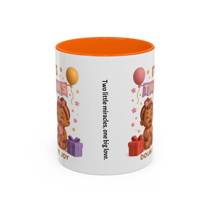 Twins Celebration Coffee Mug – Double the Joy, Gifts for New Parents, Baby Shower Favor, Sibling Gift, Cute Mug for Twins