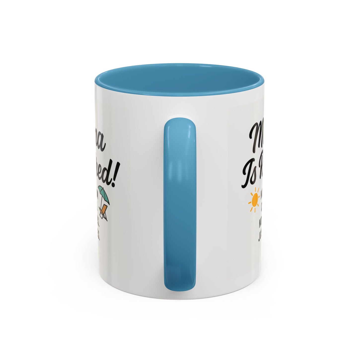 Retirement Celebration Coffee Mug - 'Mama Is Retired!' - Black Accent - 11oz & 15oz
