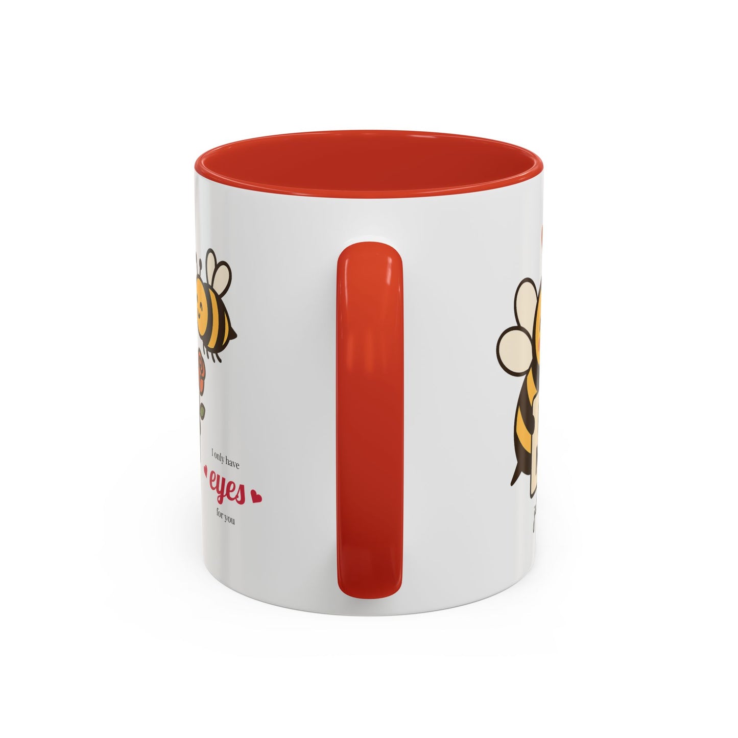 Bee Mine Accent Coffee Mug - Buzzing with Love, Cute Gift for Valentine’s Day, Best Friend, Love, Bee Lovers, Cozy Mornings