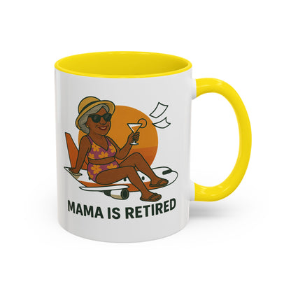 Charming Retired Mama Coffee Mug - Fun Gift for Retirement Celebration