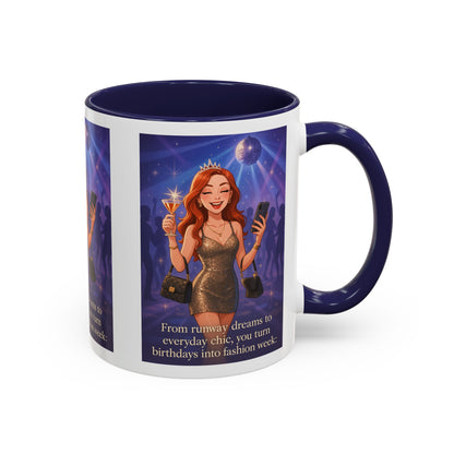 Chic Birthday Celebration Coffee Mug - Turn Birthdays into Fashion Week!