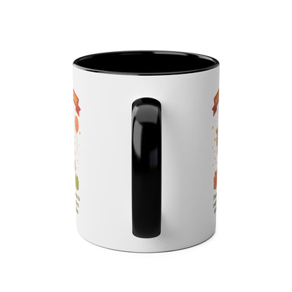 Happy Birthday Two-Tone Coffee Mug - Stylish Gift for Fashion Lovers
