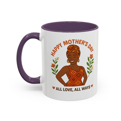 Happy Mother's Day Coffee Mug - Every Queen Deserves Her Day - Afro