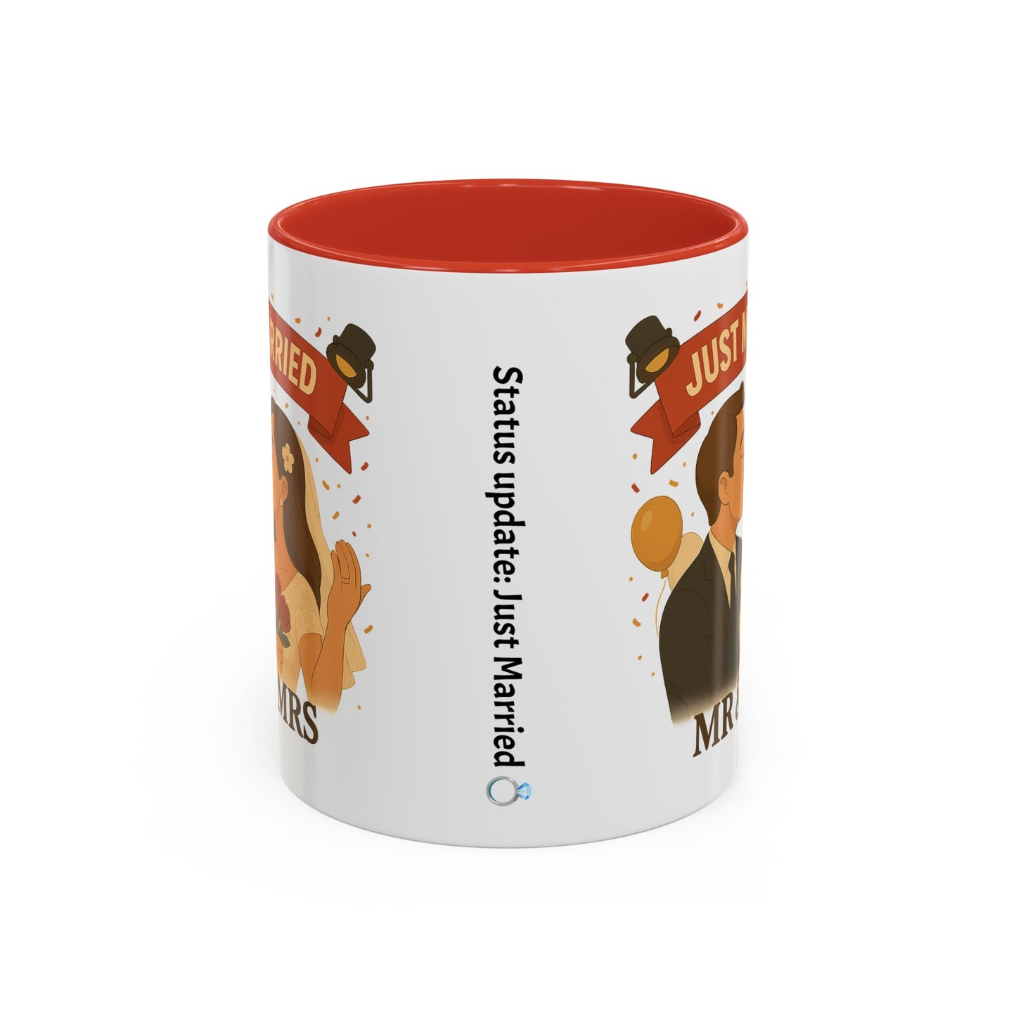 Just Married Coffee Mug | Wedding Gift | Newlywed Coffee Cup | Mr & Mrs Mug | Bride and Groom Drinkware