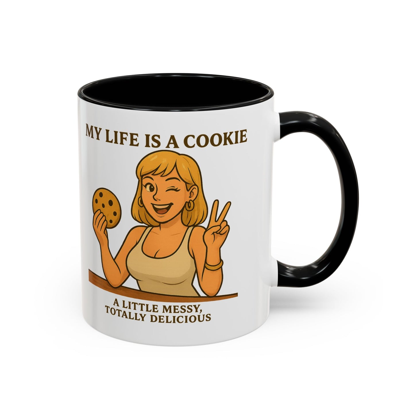 Funny Life is a Cookie Coffee Mug - Perfect for Treat Lovers