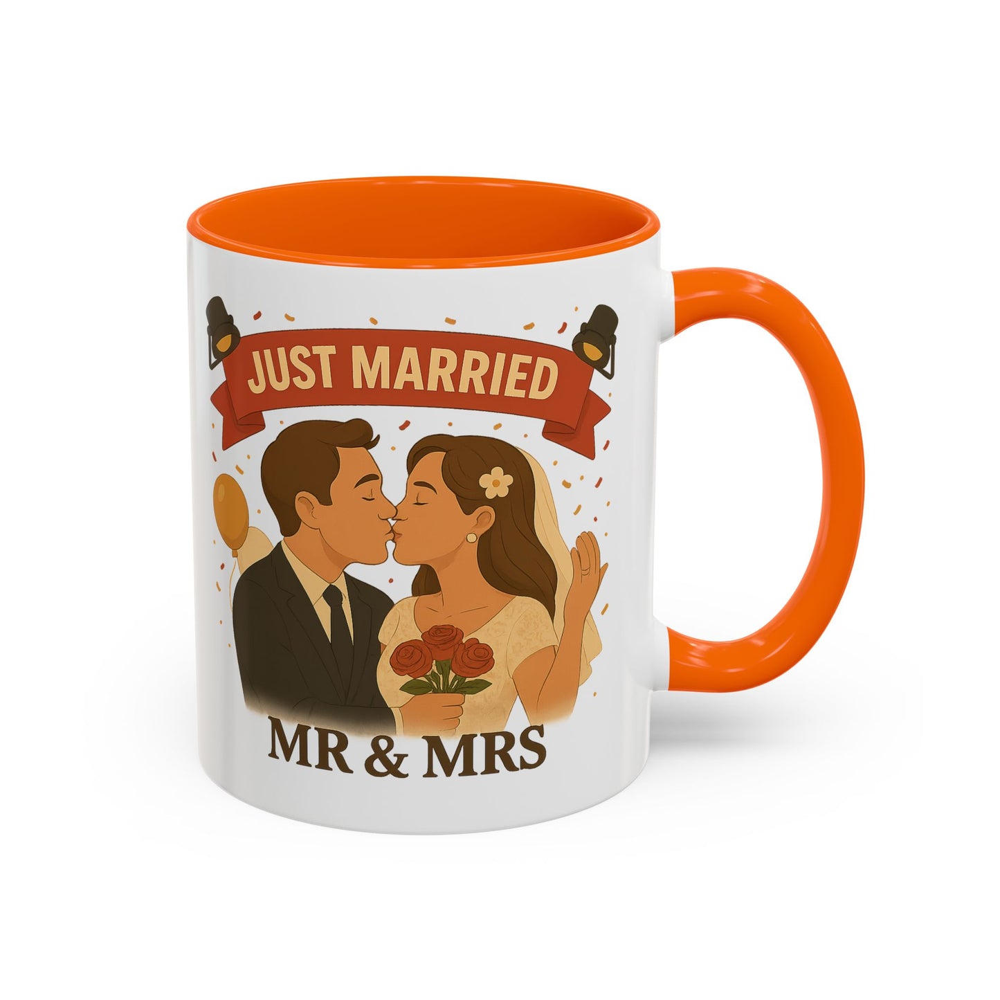 Just Married Coffee Mug | Wedding Gift | Newlywed Coffee Cup | Mr & Mrs Mug | Bride and Groom Drinkware