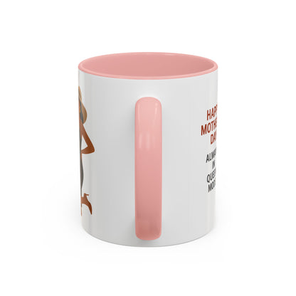 Queen Mode Mother's Day Coffee Mug | Stylish Black Accent Design