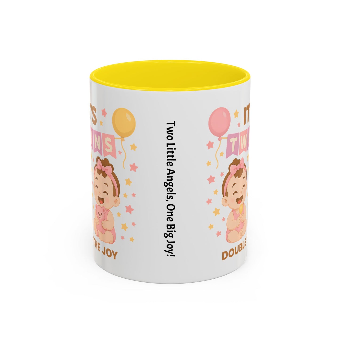 Twin Celebration Coffee Mug, Cute Twins Mug for Parents, Baby Shower Gift, Personalized Coffee Cup, Double the Joy Mug