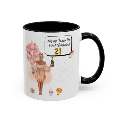 21st Birthday Celebration Coffee Mug, Funny Gift for Turning 21