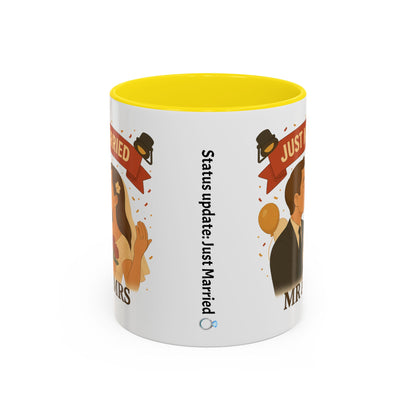 Just Married Coffee Mug | Wedding Gift | Newlywed Coffee Cup | Mr & Mrs Mug | Bride and Groom Drinkware