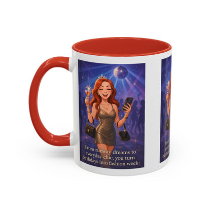 Chic Birthday Celebration Coffee Mug - Turn Birthdays into Fashion Week!